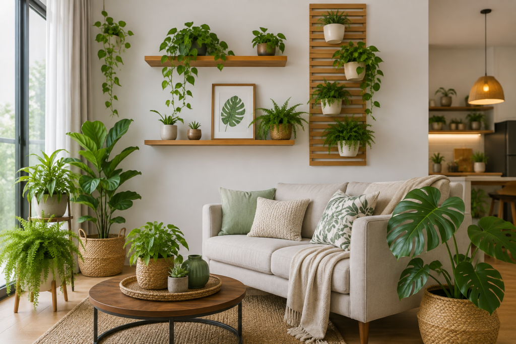 plantas na decoração de apartamento
